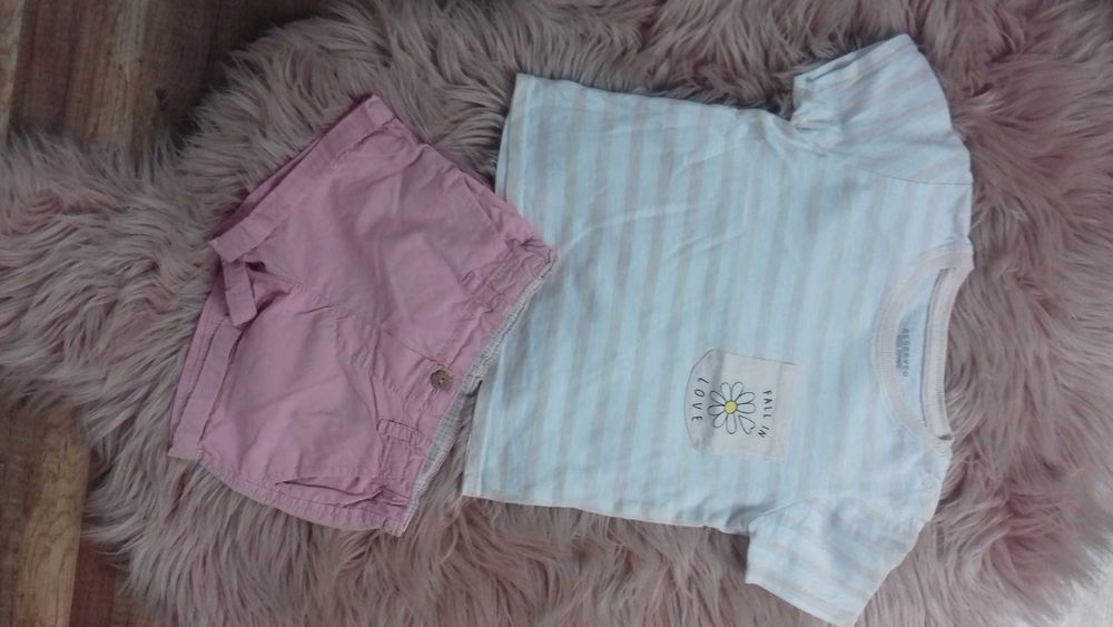 koszulka 98-104 Reserved t-shirt+spodenki H&M 86 dziewczynka