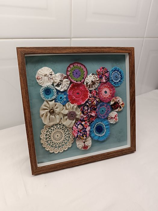 Quadro em Crochê. Feito à Mão