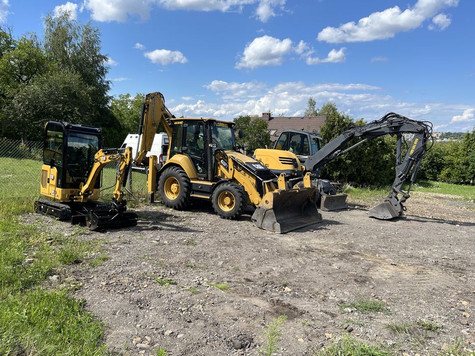 Usługi koparko ładowarka, koparka obrotowa, minikoparka, odśnieżanie