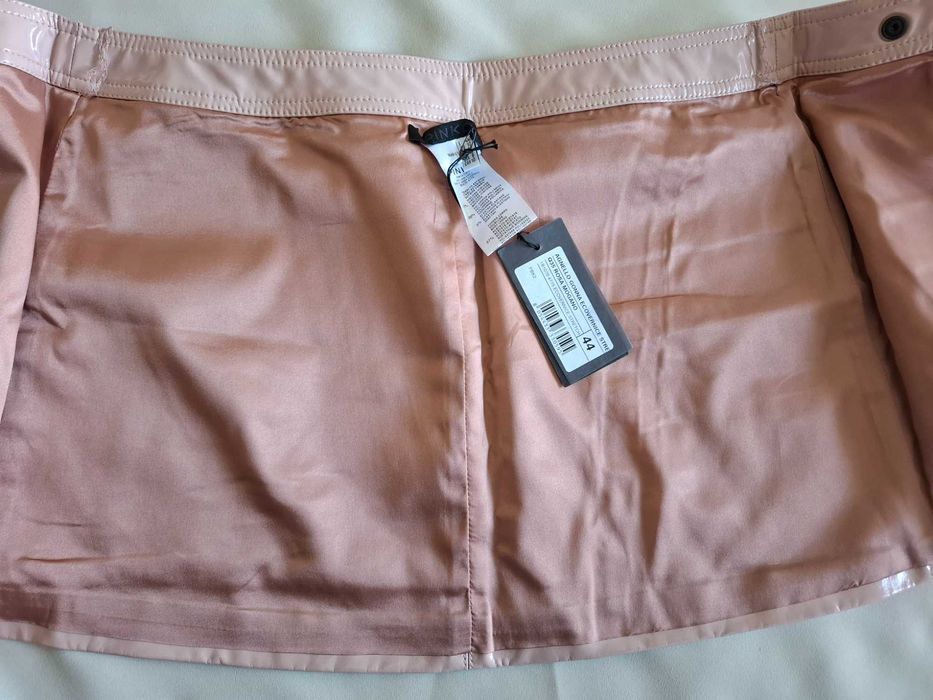 Mini-saia nova a imitar pele Pinko 44 IT / L - SALDO