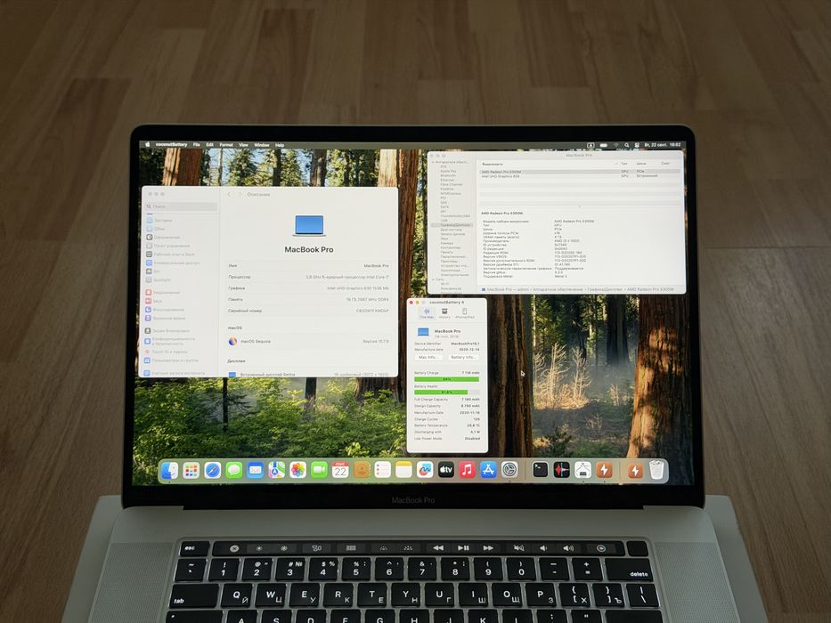 MacBook Pro 16 2019 i7 / 16 GB / 512 GB Silver