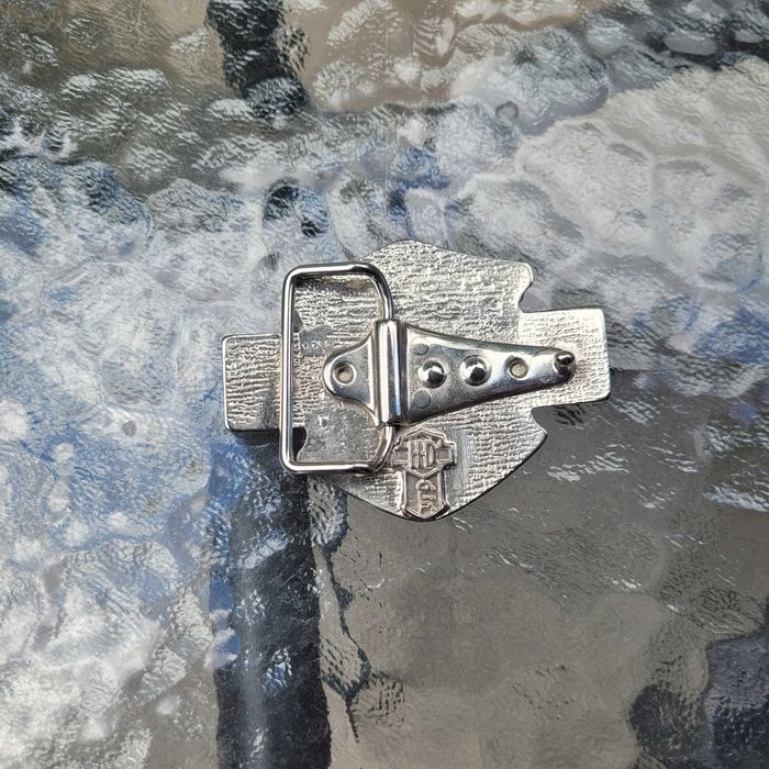Czarny męski skórzany pasek Harley Davidson 130 cm