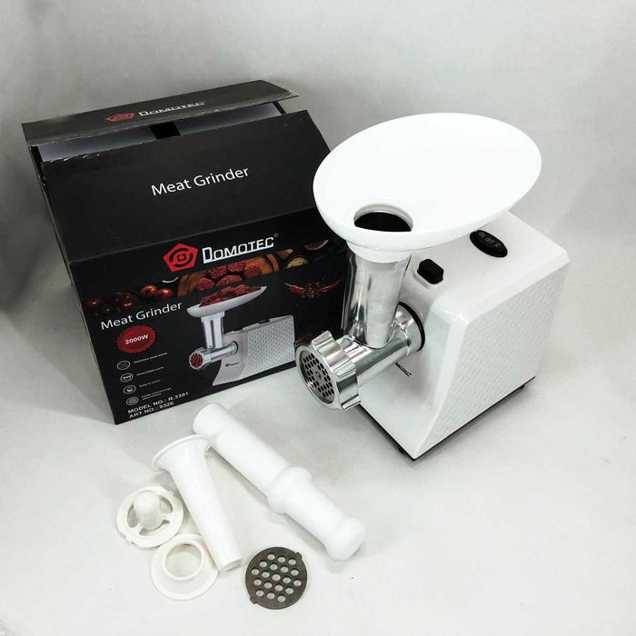 Компактная электро мясорубка Domotec с реверсом. Для мясников!