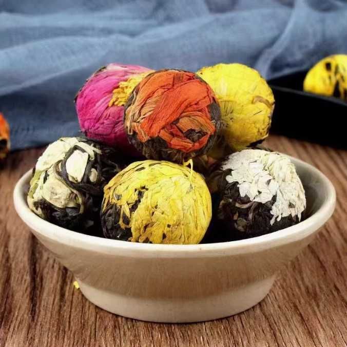 Цветочный чай ассорти • шен пуэр с цветами • подарочная упаковка 120г