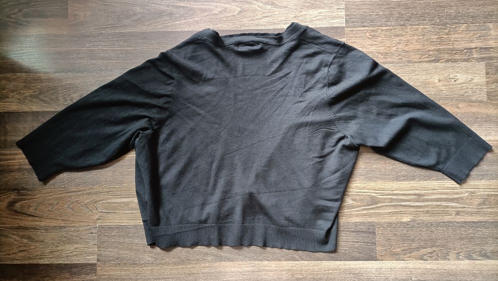 Plus size luźny sweterek narzutka Calvin Klein sztuczny jedwab