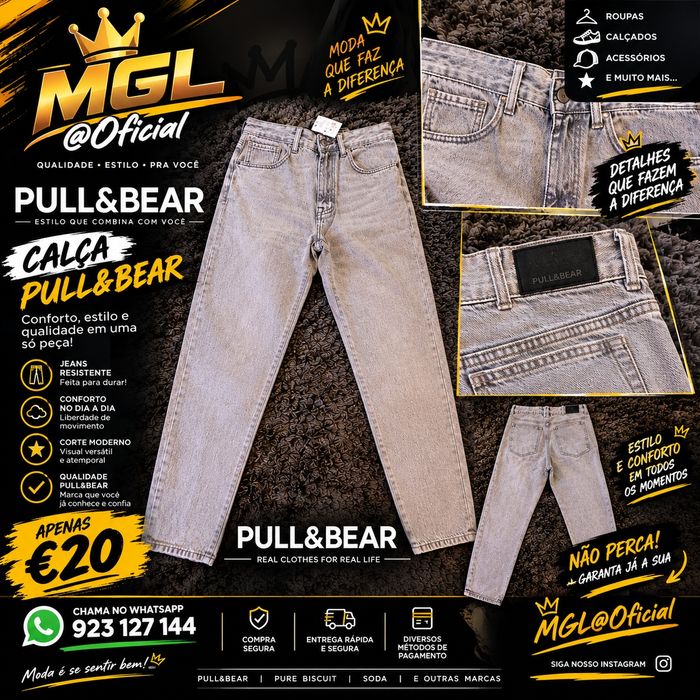 Calça de ganga .