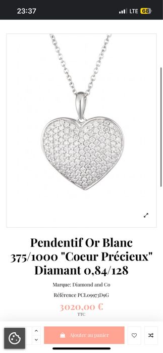 Підвіска кулон з діамантами