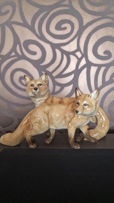 Hutschenreuther figurka z porcelany lisy