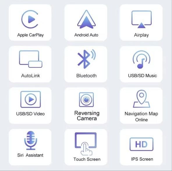Універсальна магнітола Андроїд авто CarPlay
