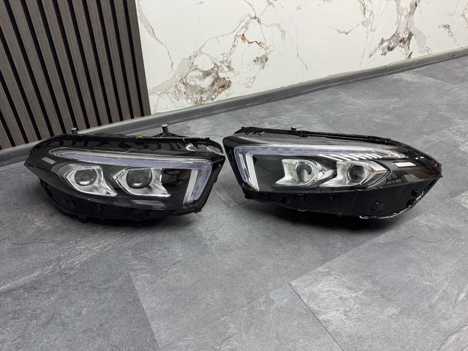 фары для Mercedes a class w177 Full LED замена галогена на лед Фара мерседес 177 Оптика