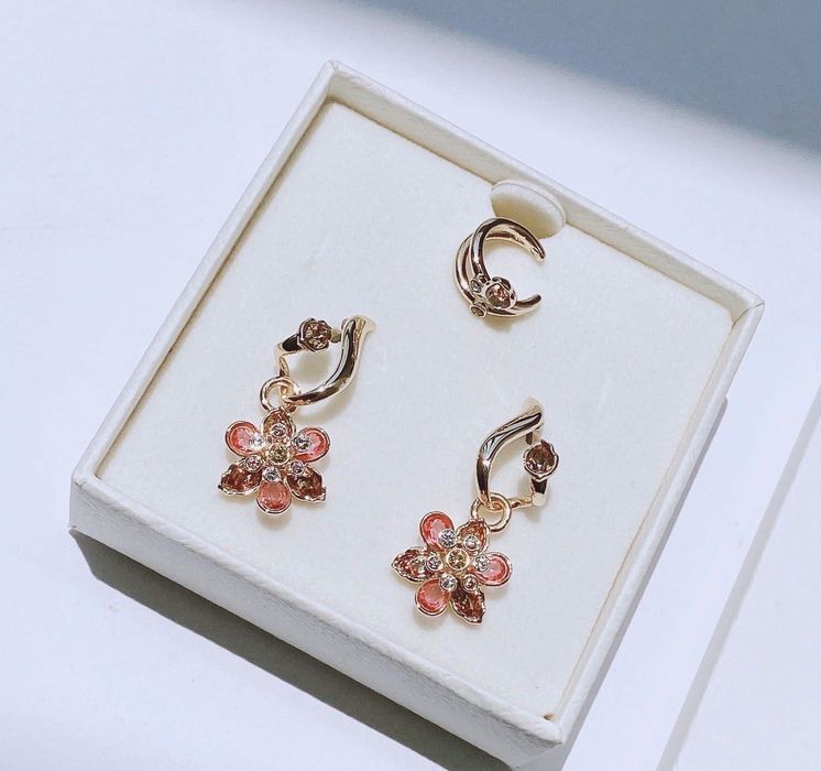 Сережки з кафом та кольє Swarovski idyllia