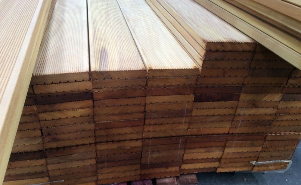 Deska Tarasowa Garapa egzotyczna ryflowana 25x145mm Fas KD