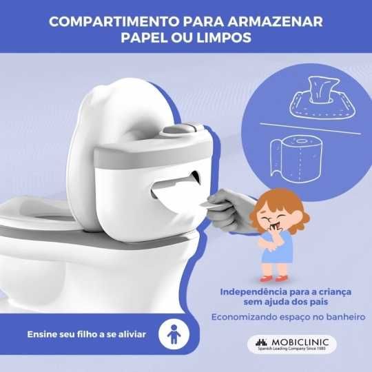 Banheiro infantil Toikid, Com som, Balde removível, 1 a 6 anos