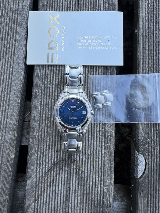 EDOX Delfin Swiss Made Niebieska