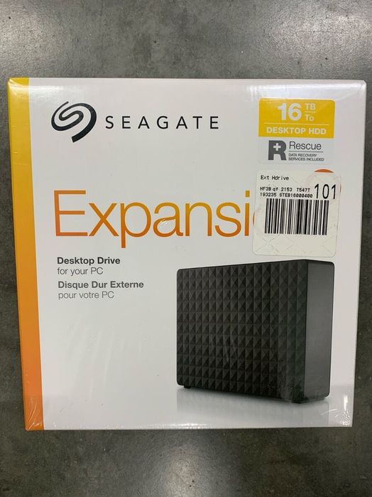 Зовнішній жорсткий диск SEAGATE Expansion 16TB (CMR гелієвий 7200 RPM)