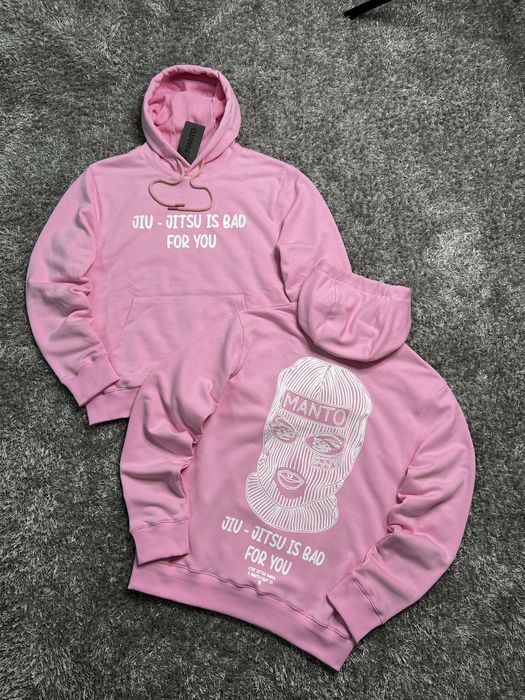 Рожеве худі Manto Mask/ рожева кофта манто маска/S/M/L/XL/ з капюшоном
