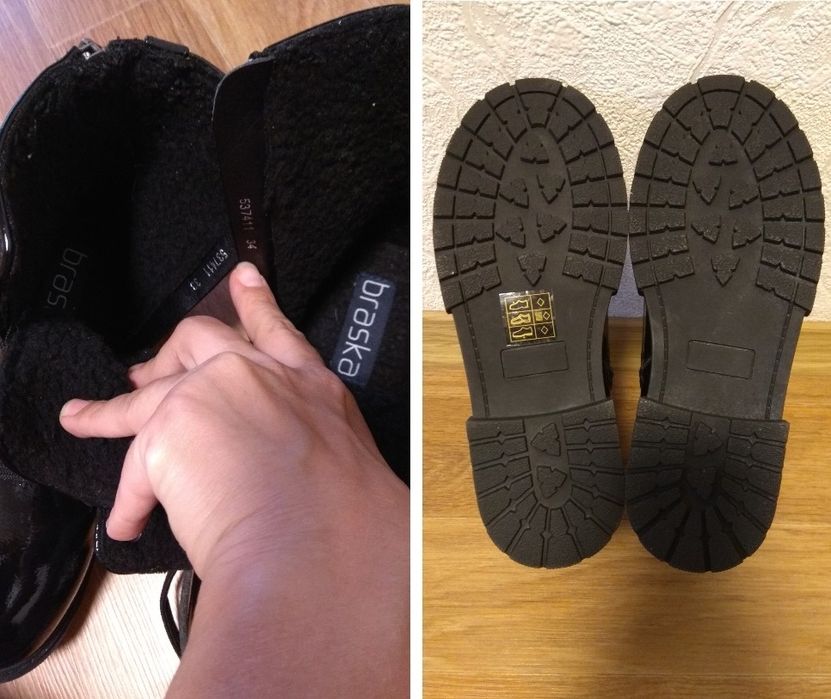 Новые кожаные туфли мериджейн 33-34 ECCO нюанс ботинки зима