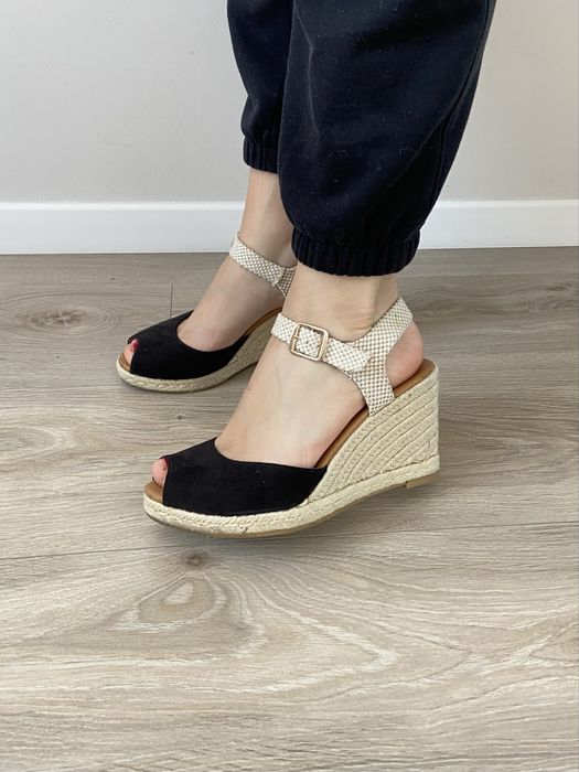 Koturny espadryle czarne 39 letnie buty