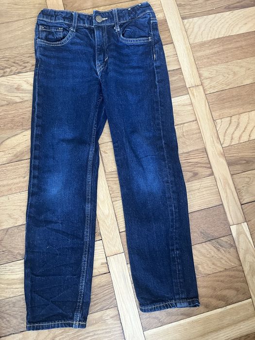 Jeansy granatowe h&m 128
