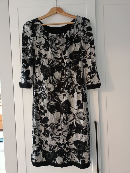 Sukienka rękaw 3/4, biurowa