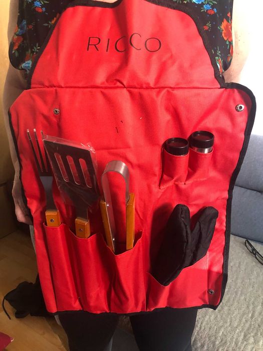 Fartuch grillowy ricco/zestaw do barbecue