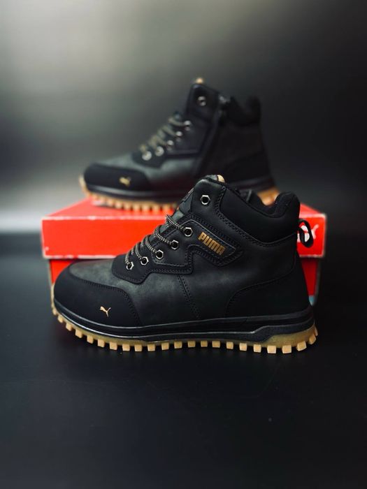 Ботинки кроссовки Puma размеры 40-46/ кожаные кросовки зима до -31°
