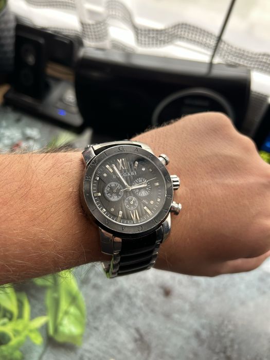 Zegarek Bvlgari SD38S Czarno Srebrny/Chronografy/Tanio/Wys24H