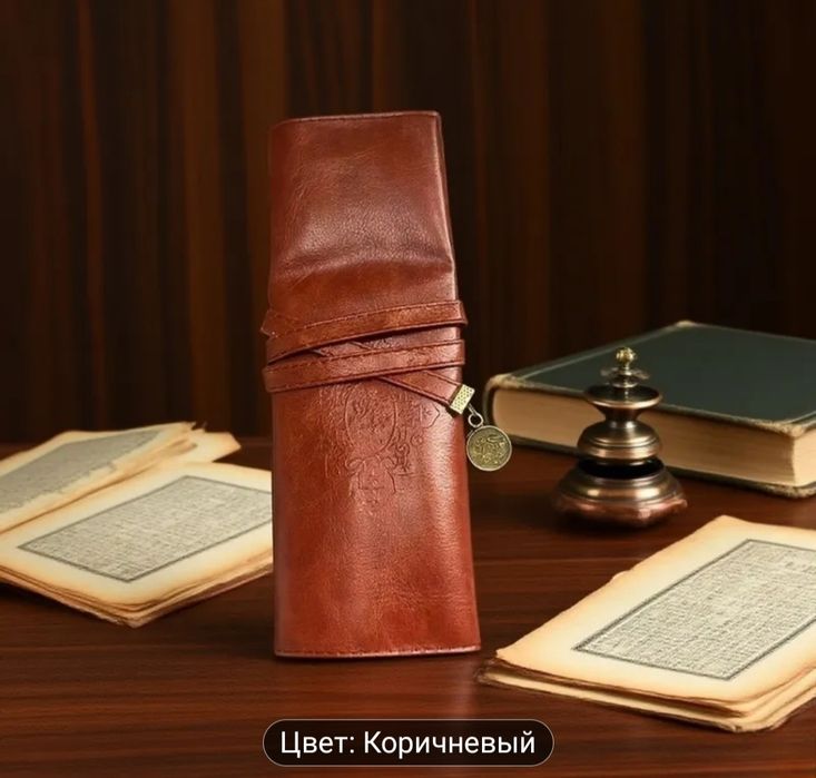 Винтажный  пенал - вместительная 3-слой орган