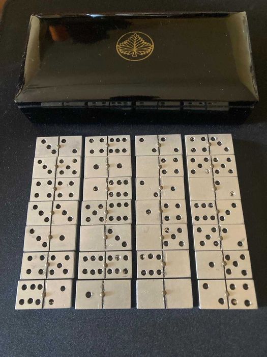 Jogo de Dominó em metal Vintage – CHABRIÈRES & CIE – Made in Japan