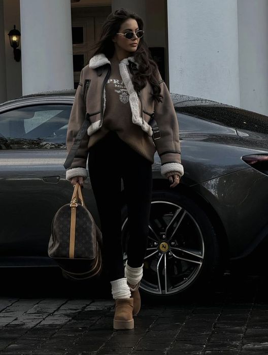 zara kurtka biker kożuch kożuszek l xl
