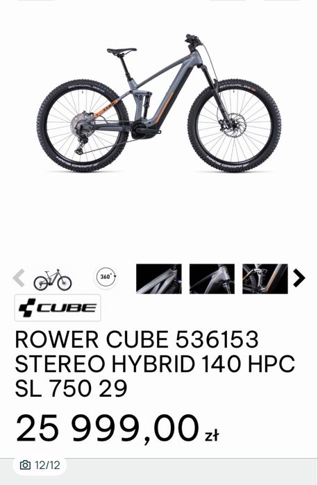Raty 0%, 12m-cy gwar. CUBE (XL) 140 STEREO SL 750Wh FOX36, 300km, 29" [177]