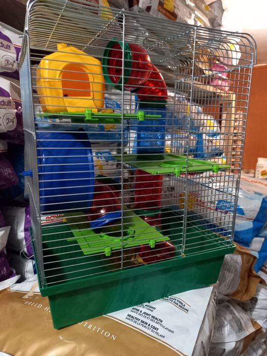 АКЦИЯ Клетка Хомяк 3 Люкс цинк 33.5х23х43 см