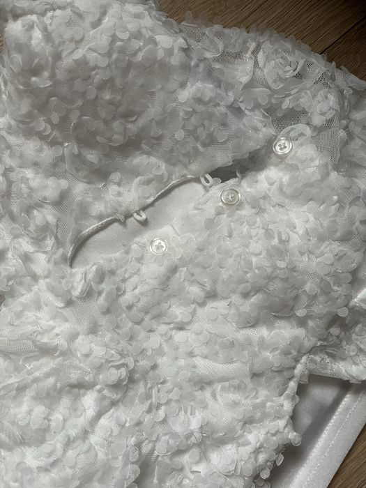 Biała sukienka rozmiar 86 chrzest