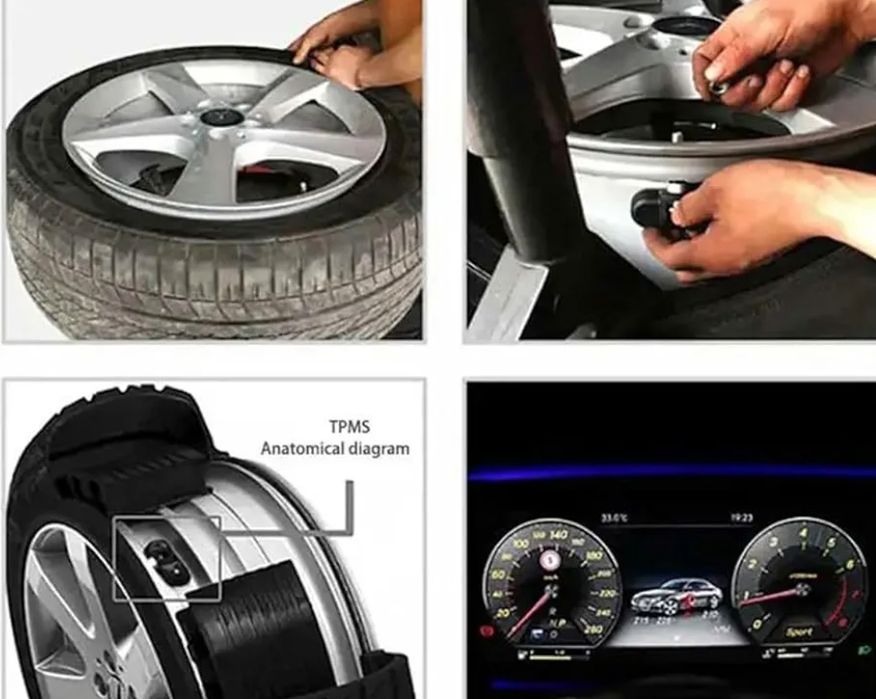Conjunto 4 Sensores Pressão Pneus TPMS Ford ORIGINAL (433MHz) Novos