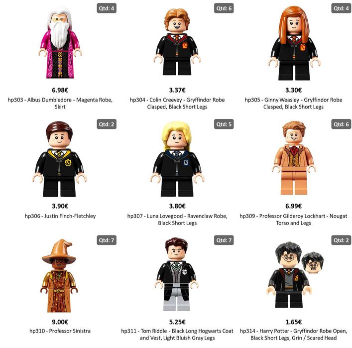 Minifiguras Lego Harry Potter