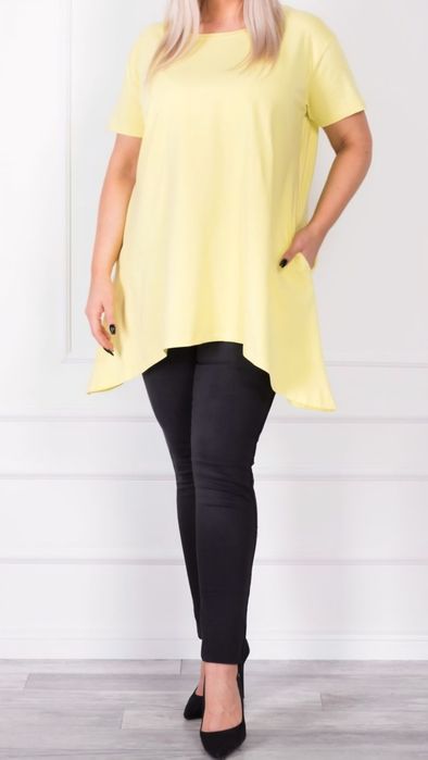 Zentex rozszerzana tunika bawełna plus size xxxl 50 52