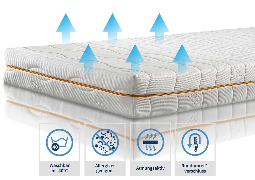 Materac NEPTUN Hybrydowy 7-strefowy Termoelastyczny  Visco Żel 160x200