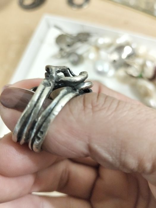 Anel de prata com perola