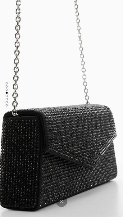 Сумка клатч сумка чорна в каміннях клатч