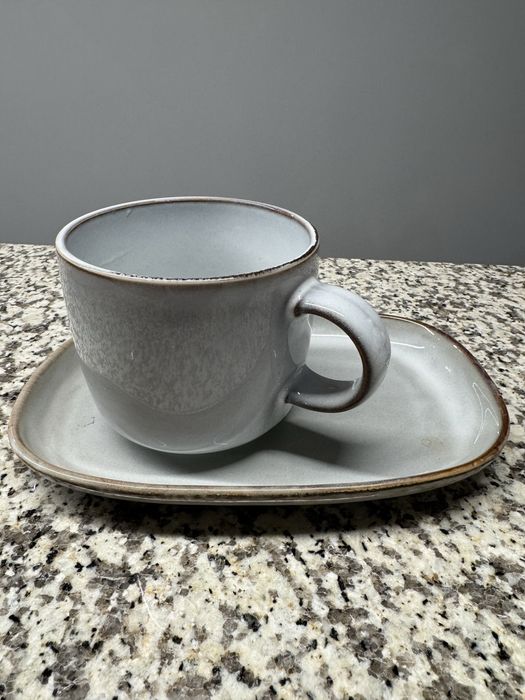 Kubki ikea z talerzykami gladelig komplet