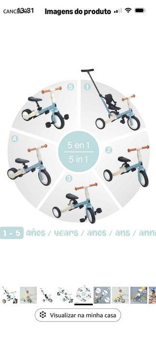 Triciclo Evolutivo (Bicicleta 1 - 5 anos)