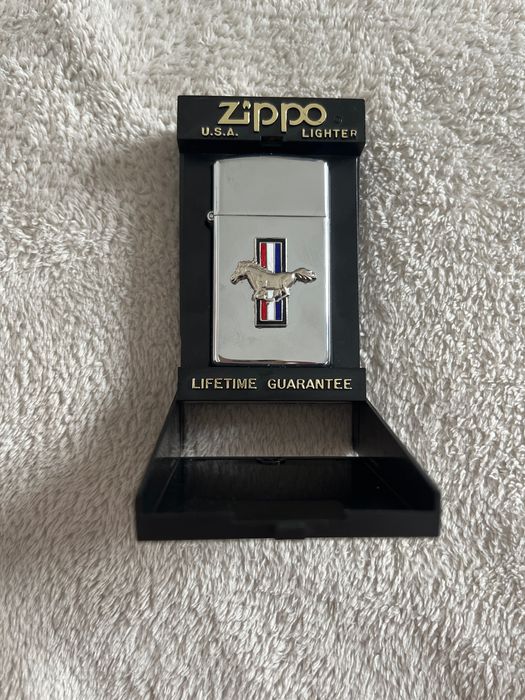 Zippo Original Mustang – Cromado Slim – Novo na Caixa