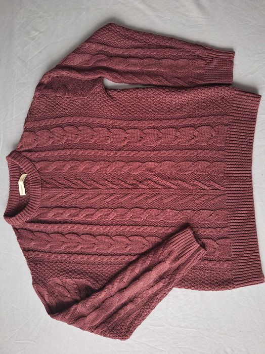 Bordowy sweter pull&bear