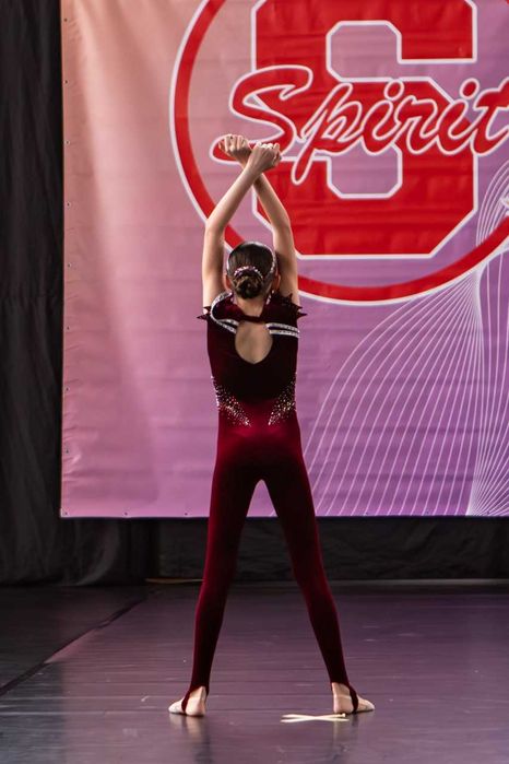 Костюм, комбінезон для черлідингу, гімнастики, акробатики 146-150 см