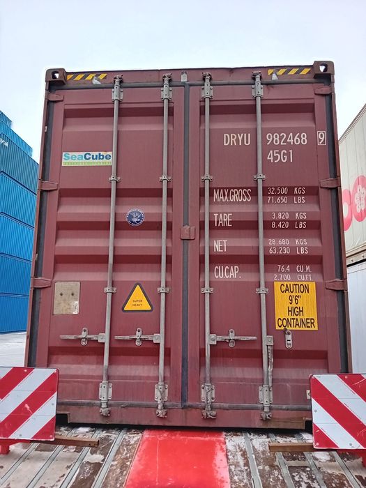 Kontener Morski 40HC 12m Podwyższany Transport Rozładunek Szczelny