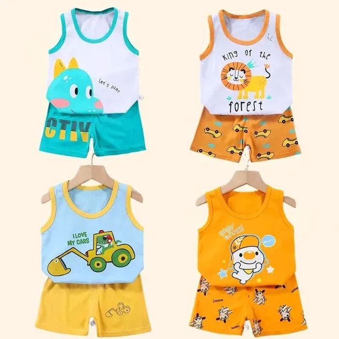 Комплект, костюм літній на хлопчика, 100% котон,  73см