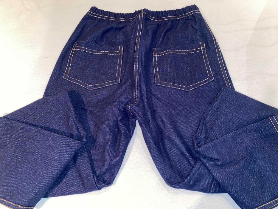 Klasyczne legginsy jeansowe granat rozmiar 158