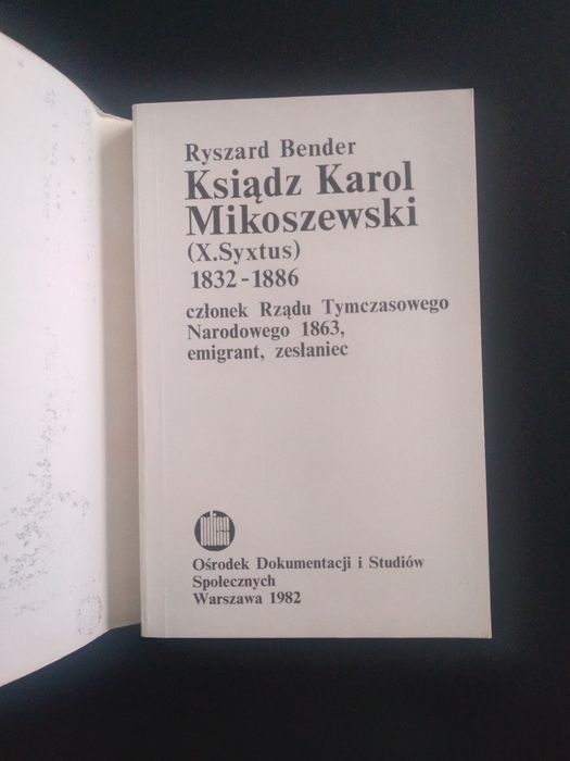 Ksiądz Karol Mikoszewski (X. Syxtus) - Ryszard Bender