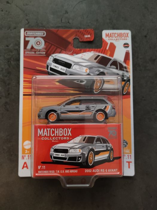 Miniature Matchbox Collector 1/64 - Audi RS6 Avant 2002 - Édition 70ème Anniversaire #11 - Neuf