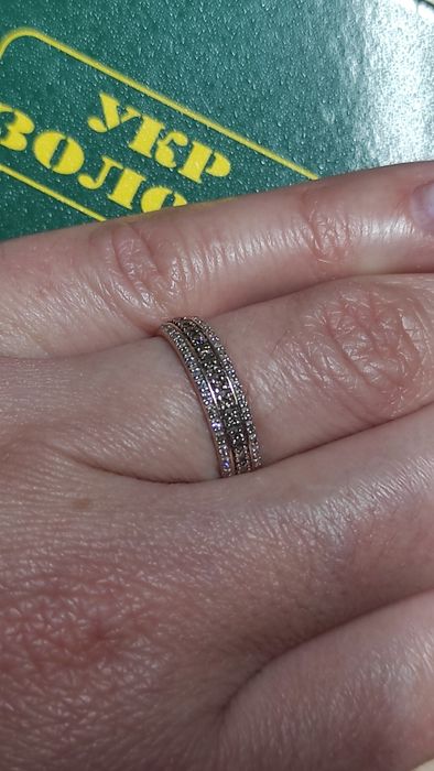 Укрзолото каблучка доріжка з діамантами  0,2 ct золото 585